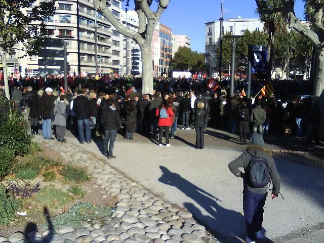 Manifestaci&oacute; a Perpiny&agrave; contra les reformes de les pensions