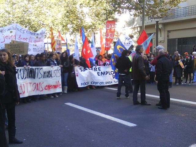 Manifestaci&oacute; a Perpiny&agrave; contra les reformes de les pensions