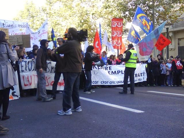 Manifestaci&oacute; a Perpiny&agrave; contra les reformes de les pensions