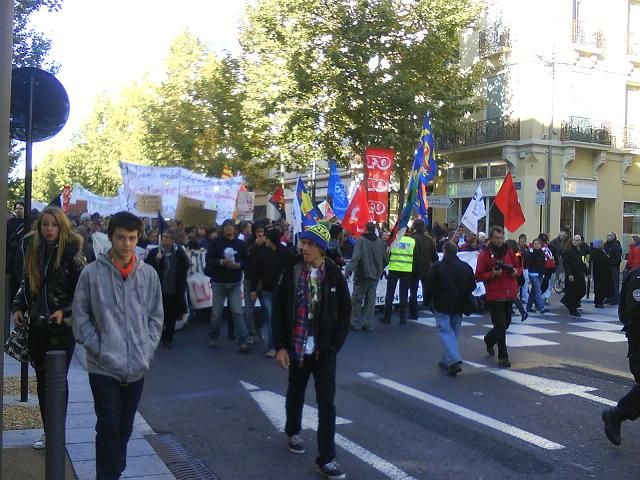 Manifestaci&oacute; a Perpiny&agrave; contra les reformes de les pensions