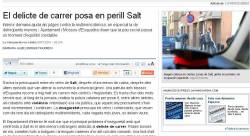 "El delicte de carrer posa en perill Salt", alerta La Vanguardia