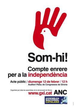 Gran acte de l'ANC a Girona el 12 de febrer