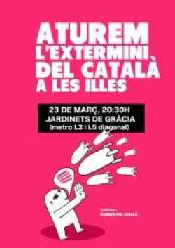Manifestació en defensa del català a les Illes