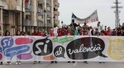 Manifestació Sí, al valencià!