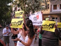 Protestes a Sóller en la visita de Felip de Borbó FOTO: contrainfo.cat