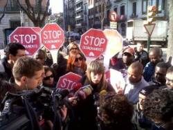 Mobilització contra els desnonaments de la Plataforma dels Afectats per la Hipoteca