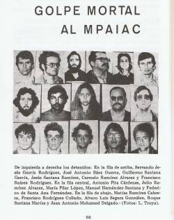 Notícia sobre unes detencions de militants del MPAIAC