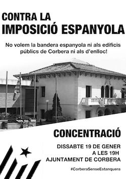 Cartell de la concentració signat per l'etiqueta  #CorberasenseEstanquera