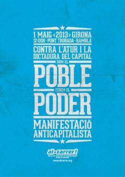 Cartell del 1r de Maig de la Xarxa de lluita per la transformació social del Gironès (Al carrer)
