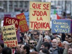 Manifestació contra la troica i la UE a Portugal