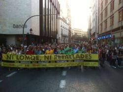 Manifestació pels carrers de València