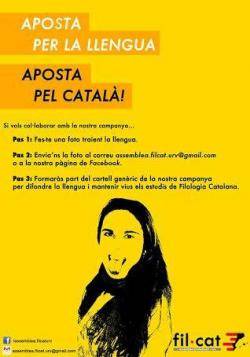 "Aposta per la llengua, aposta pel català!"
