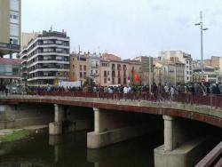 Manifestació d'estudiants a Girona