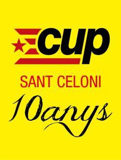 Logotip del 10è aniversari de la CUP Sant Celoni