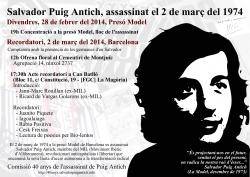 Actes de commemoració del 40è aniversari de lassassinat de Salvador Puig Antich