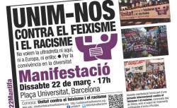 Manifestació a Bacelona contra el Feixisme i Racisme