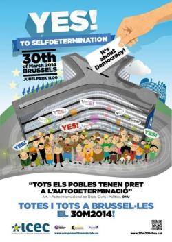 manifestació a Brussel·les pel Dret d'Autodeterminació