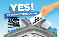 manifestació a Brussel·les pel Dret d'Autodeterminació