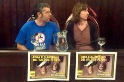 Els regidors de la CUP a Girona Jordi Navarro i Anna Pujolàs 
