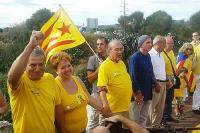 Carme Salvador i Guillem Agulló al tram de la Via Catalana del País Valencià de l'any passat