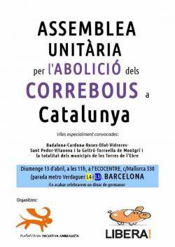 Cartell de l'Assemblea unitària que tindrà lloc a Barcelona