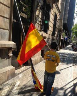 El Casal Tramuntana ha entregat a la delegació del govern espanyol a Catalunya una de les estelades que han arrencat de la via pública