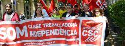 El sindicat independentista es manifesta a Barcelona sota el lema ?Som classe treballadora, som independència?