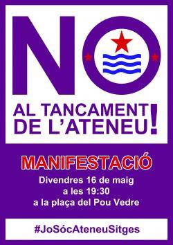 Mobilitzacions en contra del tancament de l'Ateneu Popular de Sitges