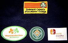 Reproducció fotogràfica d?insígnies d'uniforme d'Associacions escoltes integrades a Federació Catalana d'Escoltisme i Guiatge