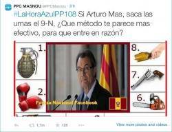 El PP del Masnou amenaça de mort a Artur Mas