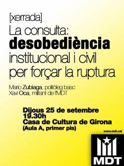 Acte sobre la consulta i la desobediència civil a Girona