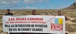 Acció de l'ANC a les illes Salvatges contra les prospecciones