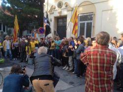 Concentració davan del consulat espanyol a Perpinyà