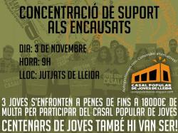 Solidaritat amb els encausats del Casal Popular de Lleida