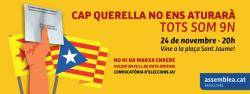 L'ANC del Barcelonès ha convocat per dilluns a les 20 hores a la plaça Sant Jaume de Barcelona el primer acte de solidaritat amb els inculpats