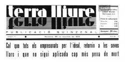 Terra lliure és una revista escrita en català, afí a la Unió de Rabassaires de Catalunya que es va publicar entre el 1935 i el 1936 a Barcelona.