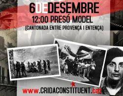 Concentració davant de la Model de Barcelona en homenatge als lluitadors contra la Constitució de 1978