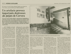 Artefactes explosius de TL contra els jutjats de Cervera i els jutjats de menors i la seu de la inspecció de treball a Girona
