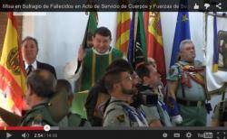 Imatge del vídeo de la missa amb tints feixistes que va reunir legionaris, guàrdies civils, mossos i policies estatals
