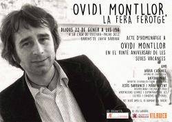 Cartell de l'acte d'homenatge a Ovidi Montllor a Ontinyent