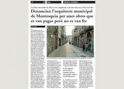 Fiscalia anticorrupció investiga l'Ajuntament de Montesquiu i imputa l'arquitecta municipal