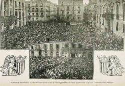Concentració catalanista a la plaça Sant Jaume de Barcelona el 16-11-1918
