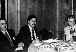 El narcotraficant Pablo Escobar a l'Hotel Palace de Madrid durant la presa de possessió de Felipe González