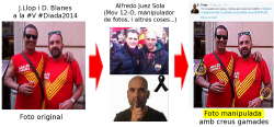 Noves manipulacions espanyolistes a les xarxes socials (Imatge: twitter David d'Enterria *X)