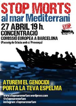 Concentració a Barcelona per condemnar el genocidi migratori al Mediterrani