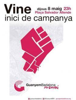 La campanya de Guanyem Badalona En Comú comença aquesta nit a la Plaça de Salvador Allende