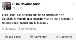 El nou regidor de Ciudadanos a Viladecans, Suno Navarro, va fer un tweet homofob fa uns mesos que ara ha tornat a ser circular per twitter