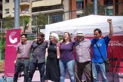 Activistes d'arreu del territori donen suport a Guanyem Badalona