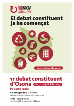 S?obren les inscripcions per al 1r Debat Constituent d'Osona