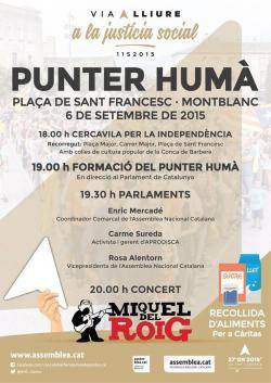 Cartell de l'acte que tindrà lloc el dia 6 de setembre a la plaça de Sant Francesc de Montblanc